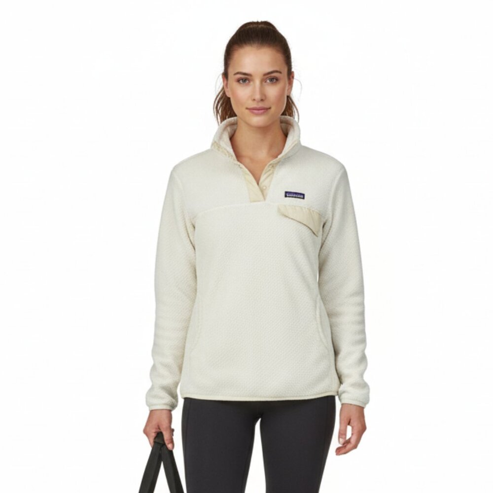 Patagonia Ivory Fleece Long Sleeve Sweater L